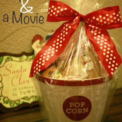 12 Days of Homemade Holiday Gifts Day 12 – Popcorn & A Movie Basket