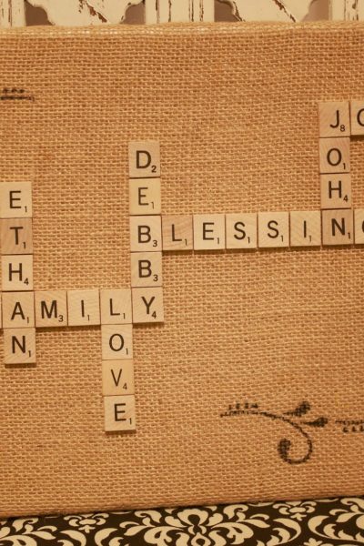 Scrabble Tile Wall Hanging