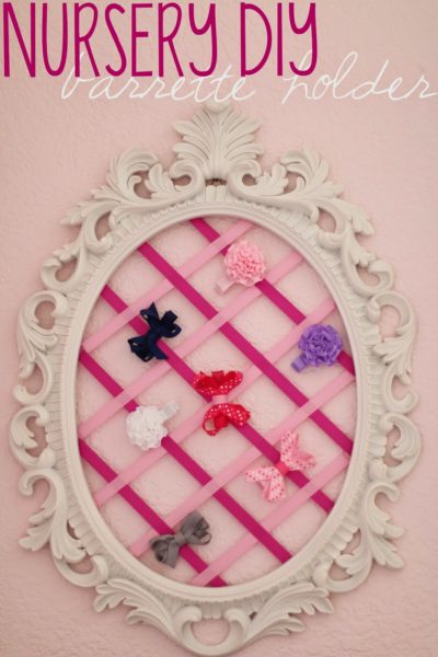 Nursery DIY: 2 Barrette Holders