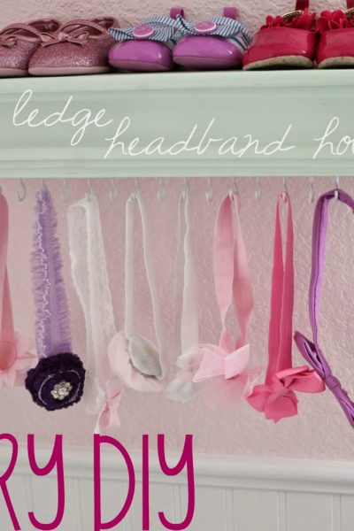 Nursery DIY: Shoe Ledge Headband Holder