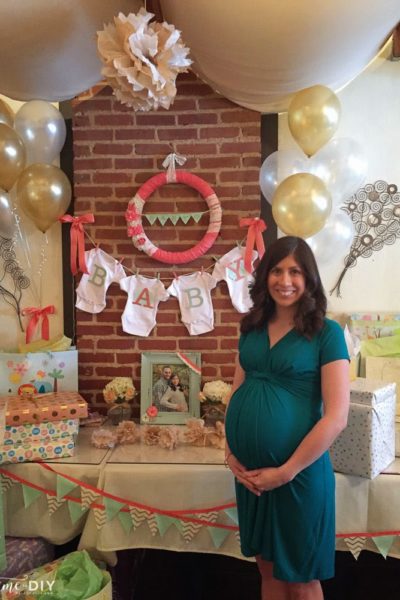 Coral, Mint, and Gold Baby Shower