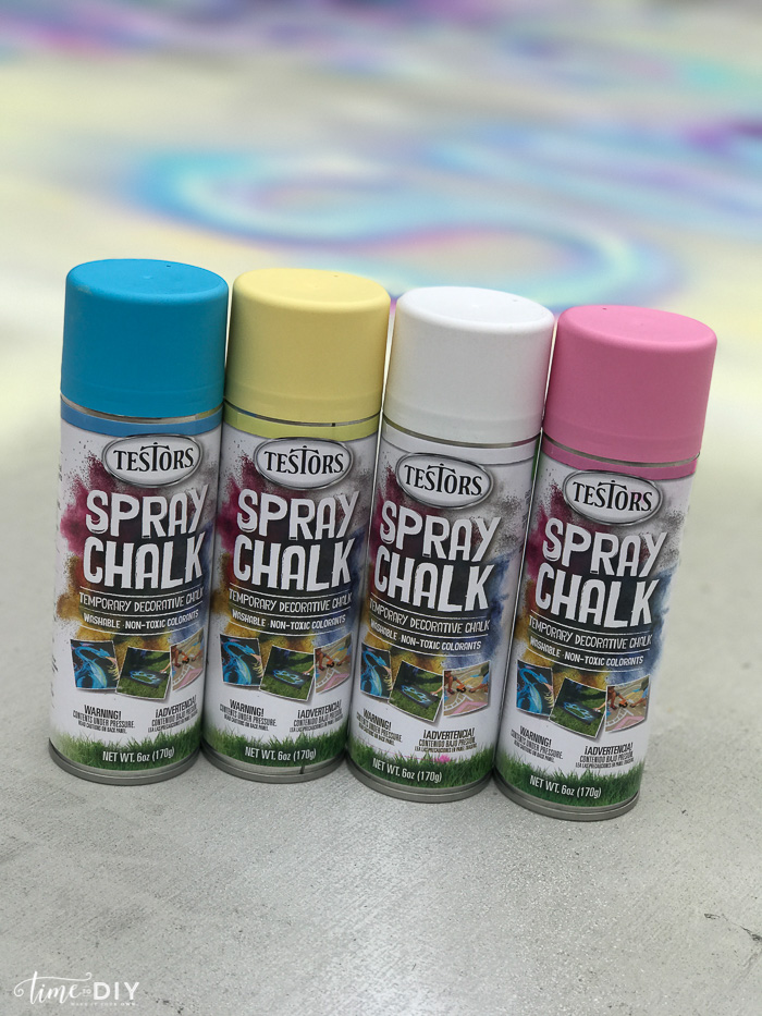 Outdoor Spray Chalk Painting - Pretty Healthy House